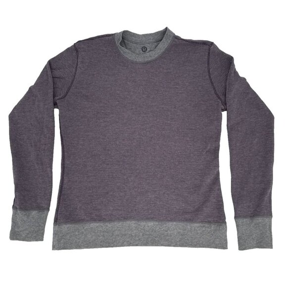 Lululemon Sweater Mens purple & Grey Performance Activewear Top reversable - Picture 1 of 12
